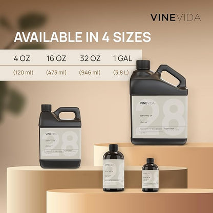 VINEVIDA [128 Fl Oz] Scent NO. 1107 Fragrance Oil for Cold Air Diffusers, Aromatic Notes of Citrus Peony Sandalwood, Essential Oils for Diffuser Oil Refill & Air Freshener Room Spray