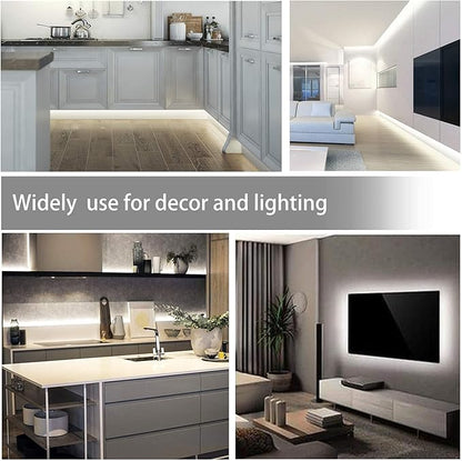 MYPLUS LED Strip Lights White, 16.4ft Daylight White 6000K LED Tape Lights with Dimmable 700 Lumen and 300 LEDs Bright Flexible Led Light Strip for Vanity Mirror,Under Cabinet,Kitchen,Bedroom