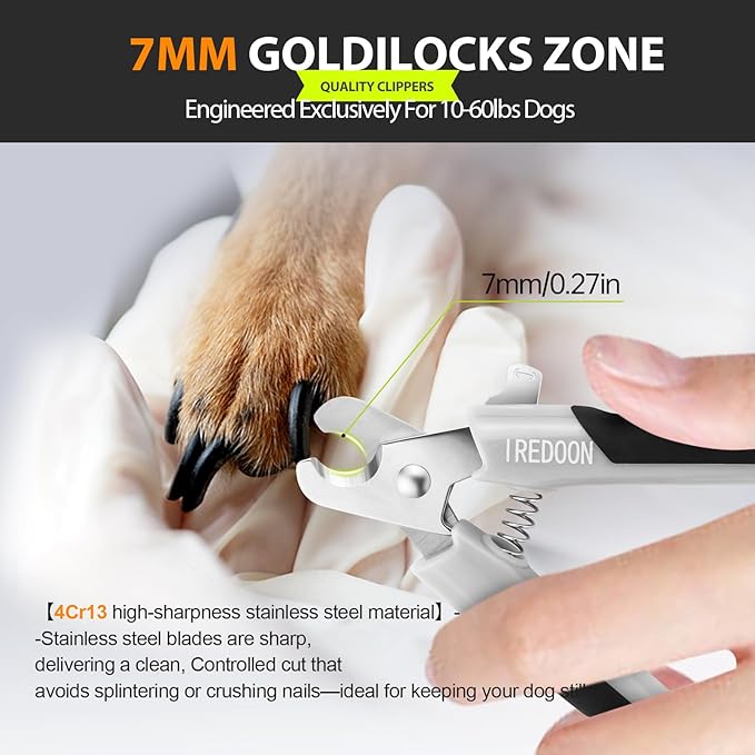 Dog Nail Clippers and Trimmers with Nail File, Ultra-Sharp 4CR13 Stainless Steel Blades Pet Grooming Nail Clippers for Small Medium-Large Breeds-Mewly Pet