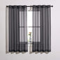 NICETOWN Sheer Drape Panels 63" L - Voile Window Treatment Curtains with Nickel Rings Top for Bedroom/Home Decor (1 Panel=54" W, Black, Sold as 2 Panels)