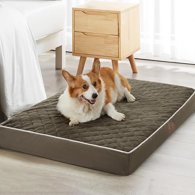 WNPETHOME Orthopedic XXL Dog Beds Large Sized Dog, Waterproof Extra Large Dogs Bed with Removable Washable Cover, Multi-Needle Quilting Dogs Crate Bed-Mewly Pet