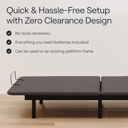 Siena 8” Queen Mattress with Adjustable Base - Head & Foot Incline - Medium Firm Gel Memory Foam - Premium Pressure Relieving Layers - Wireless Remote with Memory - Zero Clearance - Zero Gravity