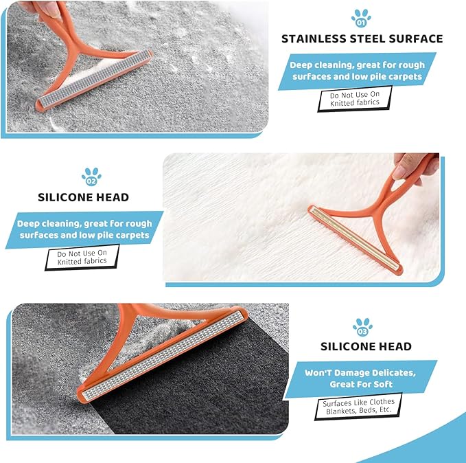 Pet Steam Brush for Dog & Cat – 3-in-1 Spray Hair Removal Comb for Shedding & Grooming Shedding Glove, Flea Comb, Couch Carpet Hair Removal Tool, Nail Toenail Clippers Nail File Shampoo-8PCS-Mewly Pet