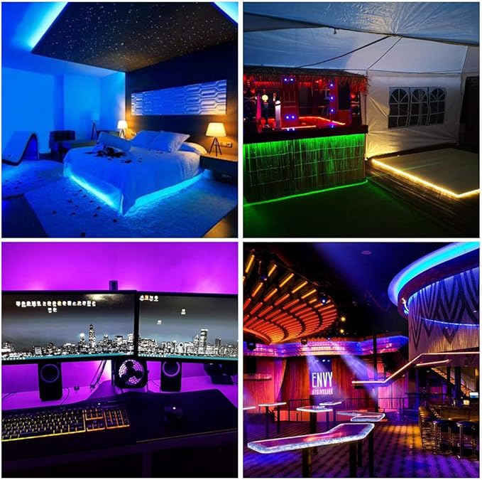 BTF-LIGHTING WS2812B RGB ECO LED Strip, Chasing Effects 5050SMD Individually Addressable 3.3FT 60Pixels/m Flexible Dream Color IP30 for Bedroom DIY Projects DC5V(No Adapter or Controller)