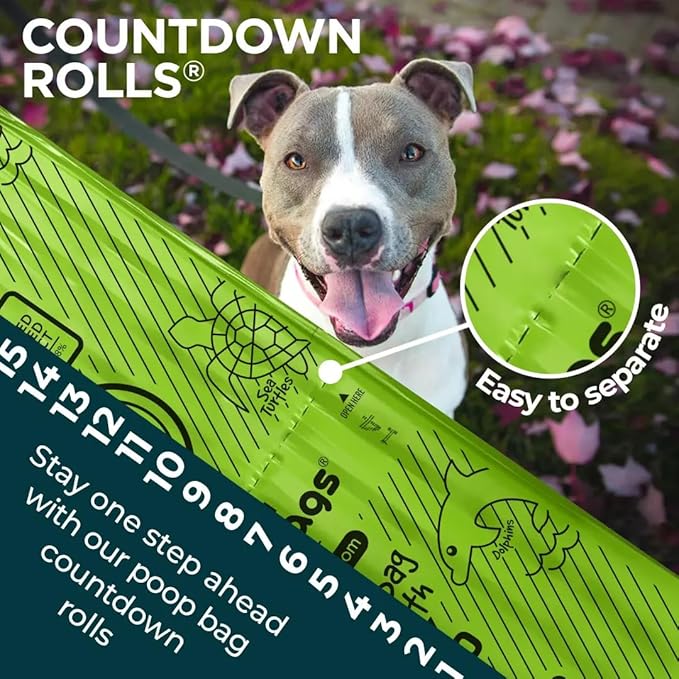 The Original Poop Bags® Dog Poop Bags Rolls – 38% Plant-Based, USDA Certified, Unscented, Leak-Proof & Durable Waste Bags for Dogs, 960 Count-Mewly Pet