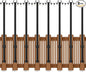 8 Pack 5Ft String Light Poles,Outside String Lights,Outdoor Light Poles,Metal Poles Stand for Patio,Backyard,Deck