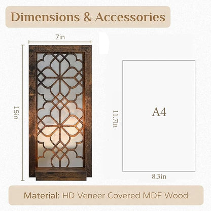 Wall Candle Holder for Farmhuose Decor: Decorative Rustic Folating Shelves Candle Sconces for Pillar Candles - Brown Wood Wall-Mounted Candle Shelf for Bathroom Fireplace