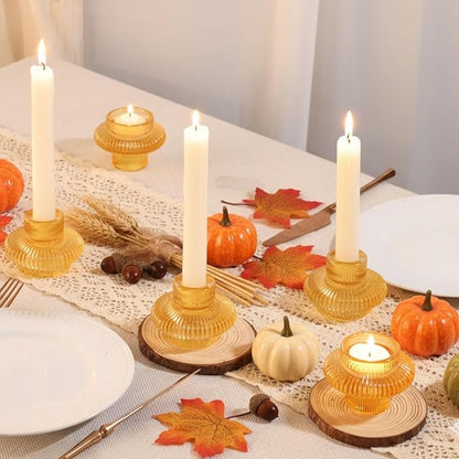 Candlestick Candle Holders 10 Pcs Candle Stick Holder Gold Taper Candle Holder Candle Stand for Wedding Party Thanksgiving Halloween Birthday Mantel Baby Shower Table Centerpieces Decor