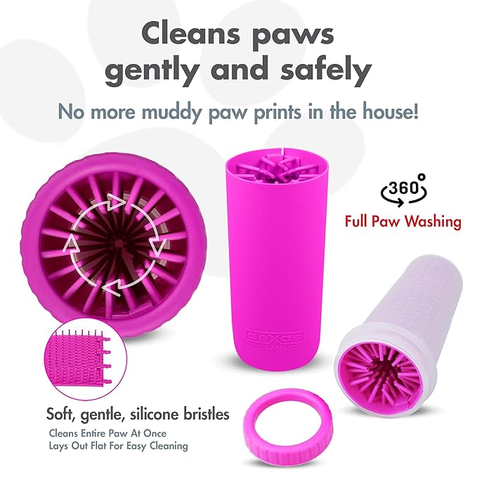 Dexas MudBuster Portable Large Dog Paw Cleaner, Fuchsia - Premium Pet Supplies and Accessories-Mewly Pet