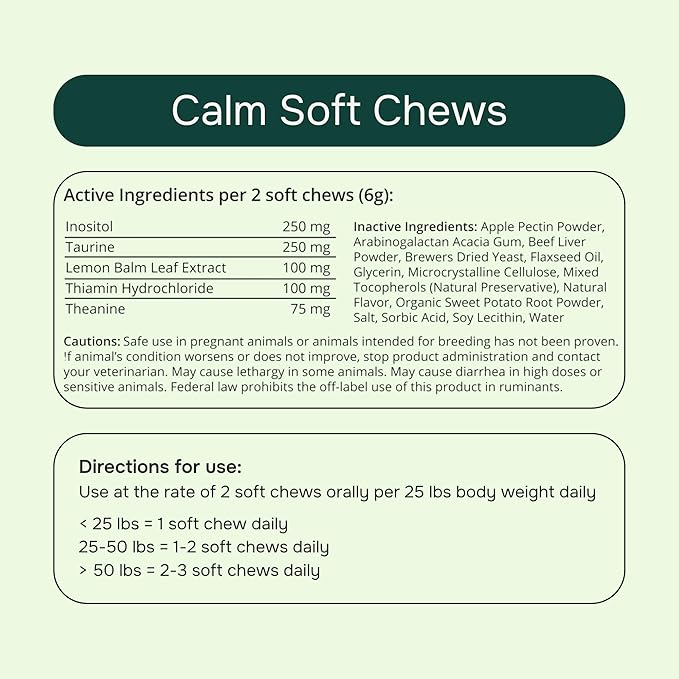 PetMeds Calm Supplement for Dogs - Anxiety & Stress Relief with Vitamins, Theanine & Lemon Balm - Supports Dogs During Travel, Thunder & Separation - Beef & Sweet Potato Flavor - 60 Soft Chews-Mewly Pet