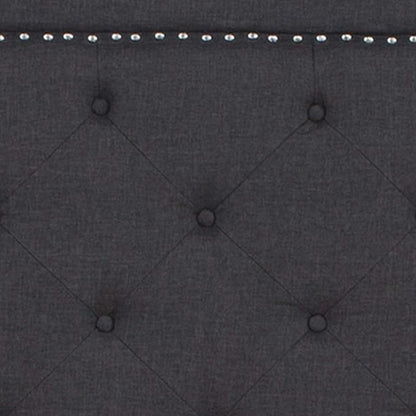 Flash Furniture Brighton King Size Tufted Upholstered Platform Bed in Dark Gray Fabric