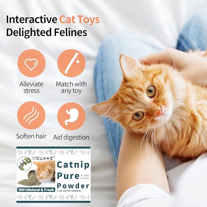 Premium Catnip for Cats & Kittens – Cold-Processed, High Potency Nepetalactone, 100% Pure Leaf-Only Catnip for Toys, Scratchers, Refills, Stimulates Play & Protects Furniture - 45g-Mewly Pet