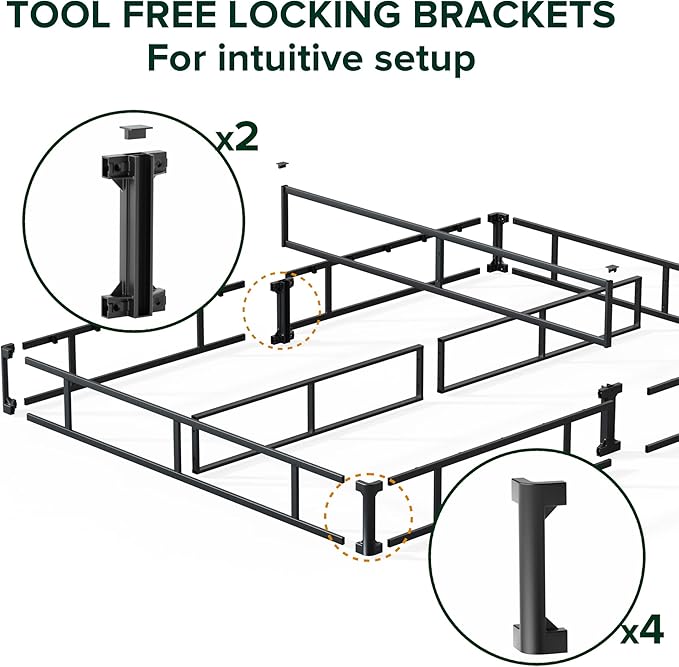 ZINUS 7 Inch California King Metal Smart Box Spring with Quick Assembly, Mattress Foundation, Strong Metal Frame, Easy Assembly