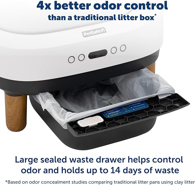 PetSafe ScoopFree OpenSky Automatic Self-Cleaning Cat Litter Box – Advanced Odor Control – App Controlled with Health Monitoring – Works with Any Litter – Up to 2 Weeks of Hands-Free Cleaning-Mewly Pet