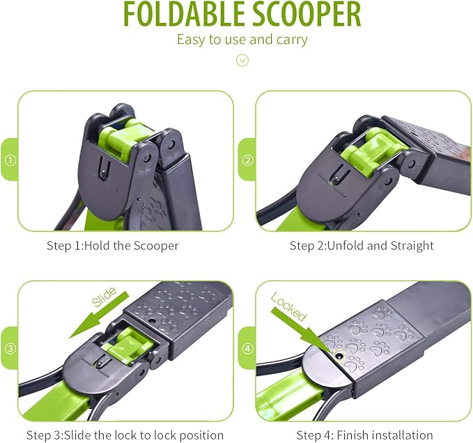 PPOGOO Non-Breakable Pet Pooper Scooper for Dogs and Cats with Long Handle High Strength Material and Durable Spring for Easy Grass and Gravel Pick Up-Mewly Pet