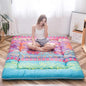 MAXYOYO Bohemian Retro Mattress Boho Floral Style Japanese Futon Mattress Tatami Floor Mat Foldable Lounger Portable Camping Sleeping Pad Couch Bed Twin Size