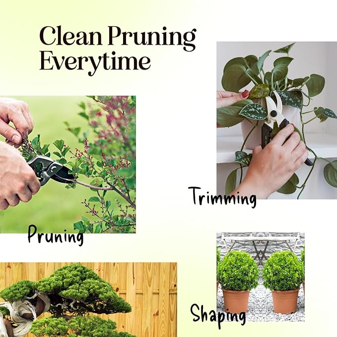 Ultra Sharp Pruning Shears Hedge Clipper – Cuts 3X Easier, Dual-Size Opening, Weak Hand Arthritis Clippers, Rust-Resistant Pruner, Effortlessly Cuts-Mewly Pet