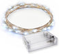 30 LEDs Cold White Color String Lights Silver Wire Indoor and Outdoor 9.5 Feet Firefly Starry Fairy Lights Battery Powered for DIY, Christmas, Holidays, Party, Bedroom and Centerpieces