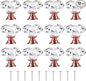 Tomorotec Set of 12 Rose Gold Base Crystal Clear Glass Drawer Pulls - 30mm Pink Diamond-Shaped Cupboard Knobs with Screws for Kitchen, Dresser, Bathroom and Wardrobe Cabinets