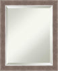 Amanti Art Brown Bathroom Mirror for Over Sink, 23x19 Noble Mocha Rectangle Vanity Mirror, Small Casual Frame, Hangs Horizonally and Vertically, Bathroom Wall Decor, Beveled Edge