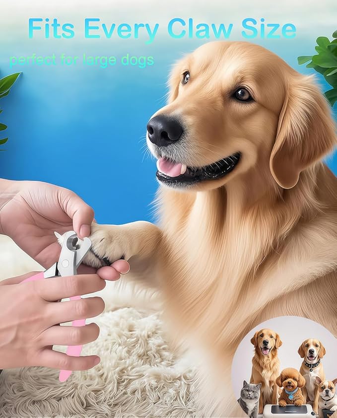 Large Dog Nail Clippers Wide Jaw Opening Heavy Duty Dog Nail Trimmer Cat Claw Clippers-Mewly Pet
