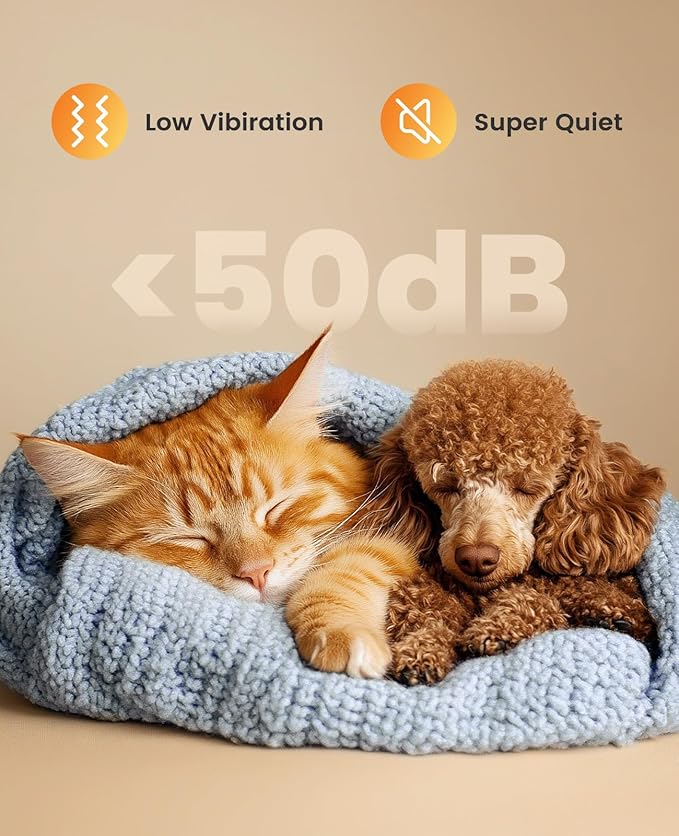 oneisall Cat Grooming Kit, 3 in 1 Quiet Cat Clippers for Thick Matted Paw Hair Trimmer, Heavy Coat Butt Shaver Cordless Pet Clippers Fur Trimmer for Dogs and Other Small Animals at Home Travel-Mewly Pet