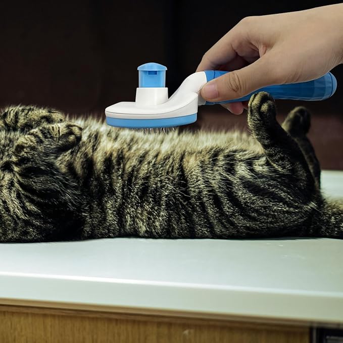 Pet Cleaning Deshedding Brush,Pet Hair Removal Brush for Shedding Massaging Grooming for Small Dogs,Cats,Rabbits-Mewly Pet