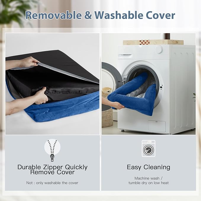 WNPETHOME XXL Extra Large Dog Bed, Washable Dog Couch with Removable Waterproof Cover, Orthopedic Large Pet Sofa Bed with Bolster Sides for Sleeping-Mewly Pet