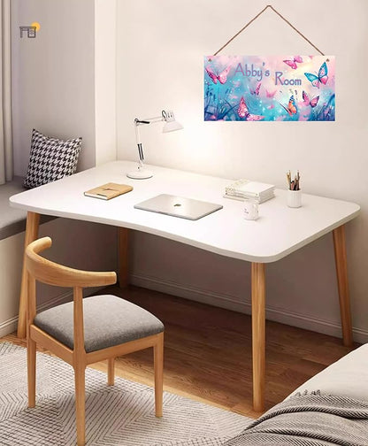 Personalized Sign Butterfly Decor For Girls Room, Fantasy Themed Kids Bedroom Decor, Dreamy Painting Room Décor for Little Man Cave, Wall Decorations For Girls Room Nursery Baby Playroom