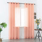 DUALIFE 2 Panels Pink Sheer Curtains 120 Inch Length for Girls Kid Room - Bed Canopy Voile Drape Curtains for Wedding Party Backdrop,52 Wide by 120 Long