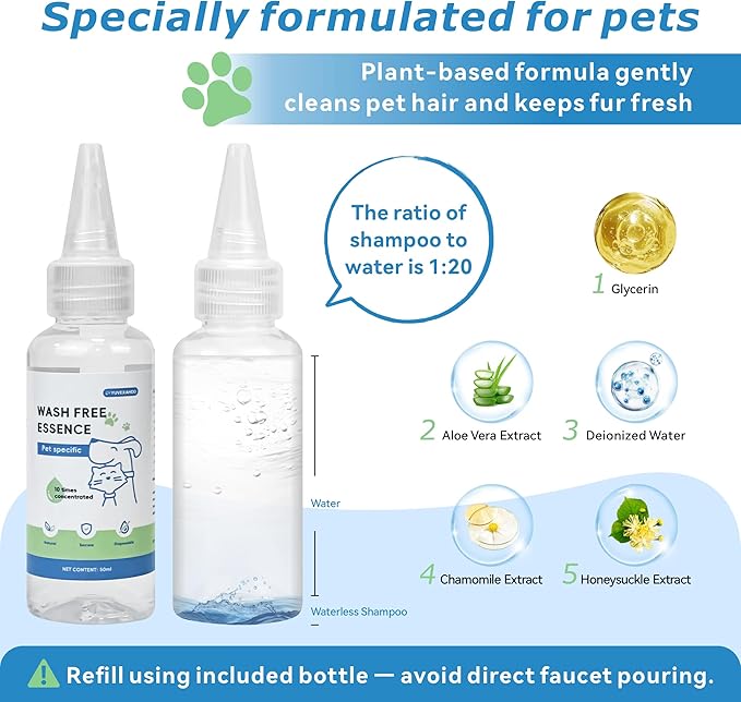 4-in-1 Pet Steam Brush for Dog & cat brush for shedding，Spray Hair Removal Comb with Waterless Shampoo–Self-Cleaning Pet Grooming Tool for Shedding, Anti-Static & Skin-Friendly Design-Mewly Pet