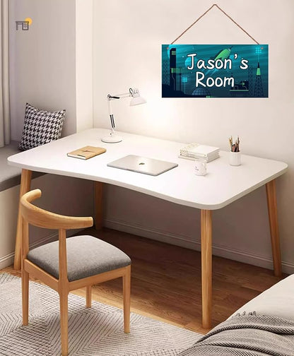 Personalized Sign Rocket Theme Wall Art Decor For Kids Room Custom Name Universe Star Door Décor For Little Man Cave, Starry Sky Nursery Art Plate For Boys Room Girls Bedroom