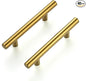 Ravinte 40 Pack 5 Inch Cabinet Pulls Brushed Brass Stainless Steel Kitchen Drawer Pulls Cabinet Handles 5”Length, 3” Hole Center