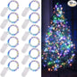 Colored Fairy Lights Mini Lights Battery Operated, 12-Pack 7ft 20 Small LED Lights for Crafts, Multi Colored Mini String Lights for Mason Jar Bedroom Wedding Party Table Christmas Decoration