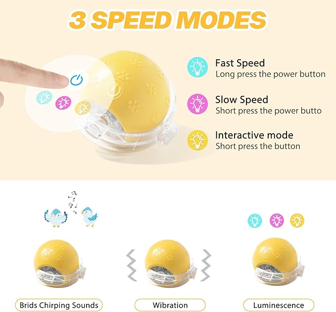 Interactive Cat Toys, Indoor Hide and Seek Toys, Fast Rolling Ball in Play Mat, Interactive Cat Toys for Indoor Cats, Rechargeable Cat Ball Toys-Mewly Pet