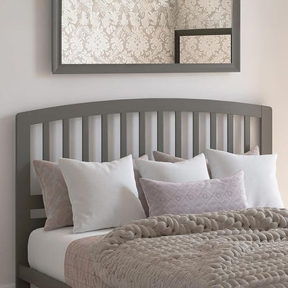 AFI Richmond Queen Size Headboard with Attachable Charger in Grey