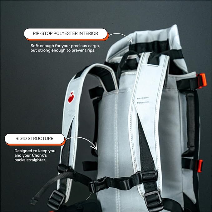 The Maxine One Medium Dog Carrier by Little Chonk | Dog Backpack Carrier for Medium Sized Breeds | Adjustable Front Facing Pet Carrier for Travel | Dog Hiking Backpack - Bark After Dark Black-Mewly Pet