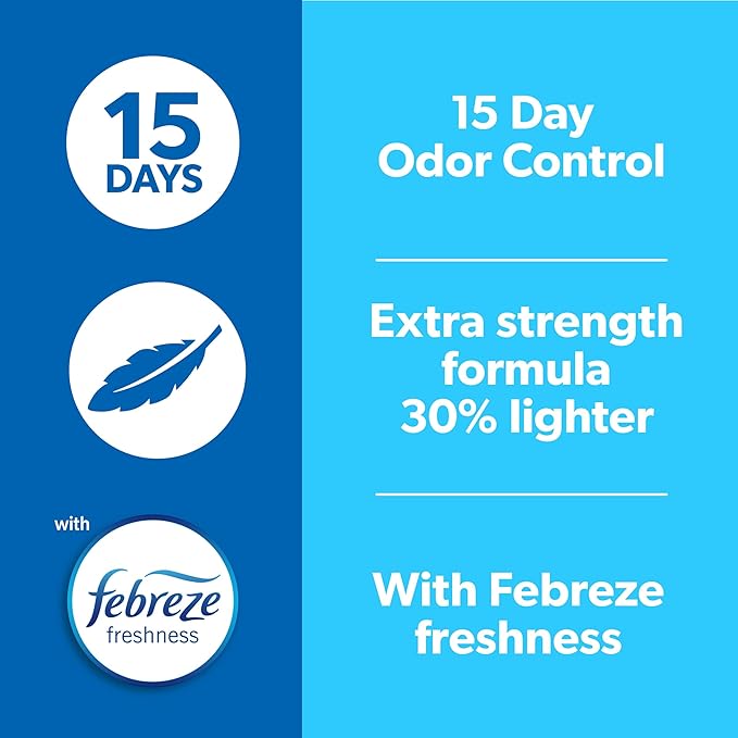 Fresh Step Light Weight Advanced Extreme Cat Litter with Febreze Freshness, Extra Strength Formula Clumping Litter, 25 lbs. (2 x 12.5 lb. Box)-Mewly Pet