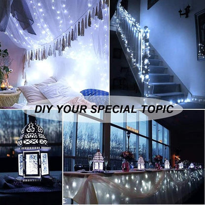 24 Pack Fairy Lights Battery Operated [3 Modes] 7ft 20 LED Mini Twinkle String Lights Waterproof Silver Wire Firefly Starry Lights for Wedding Party Mason Jars Christmas Decorations, Cool White