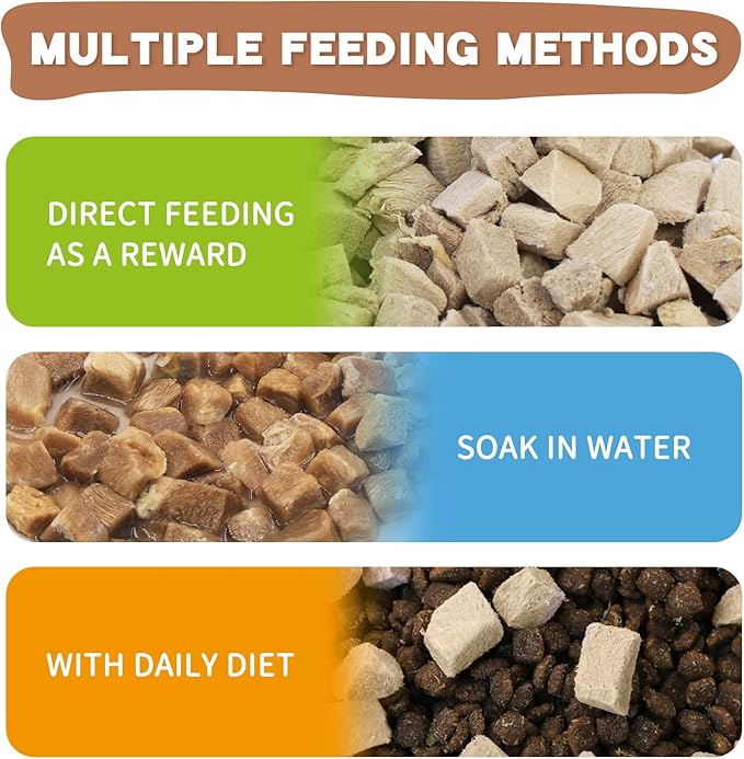 Freeze Dried Raw Cat and Dog Treats, Healthy Limited Ingredient Duck Cube Weight Control Traing Treats for Small Dogs Cats (Duck)-Mewly Pet