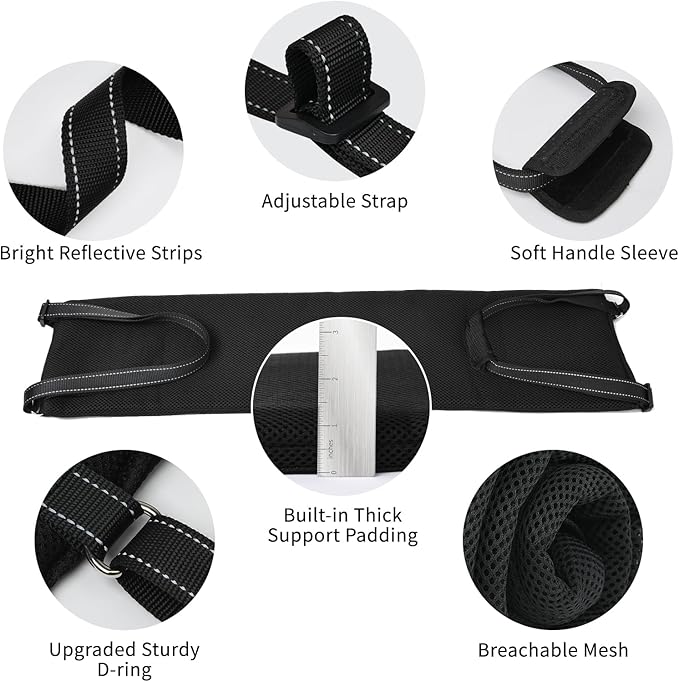 LOOBANI Dog Lift Harness | Portable Dog Sling for Large Dogs Hind Leg Support - Help Lift Back Legs for Up and Down Stairs, Canine Aid and Old K9 Cruciate Ligament Rehabilitation-Mewly Pet