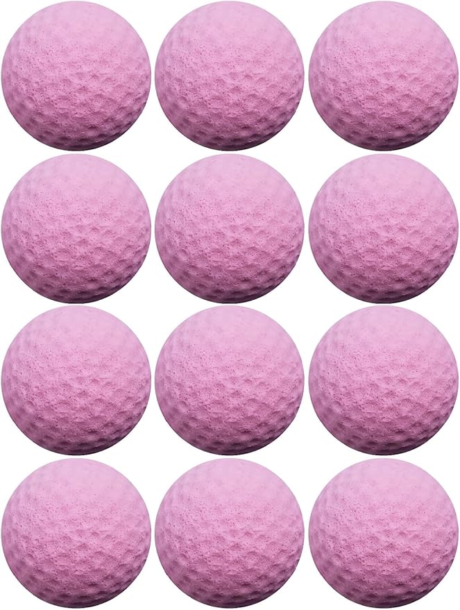 Cat Golf Balls for Indoor Cats Toy Ball Kitten Toys Interactive Cat Ball Sponge Foam Sponge Soccer Balls (Magenta)-Mewly Pet