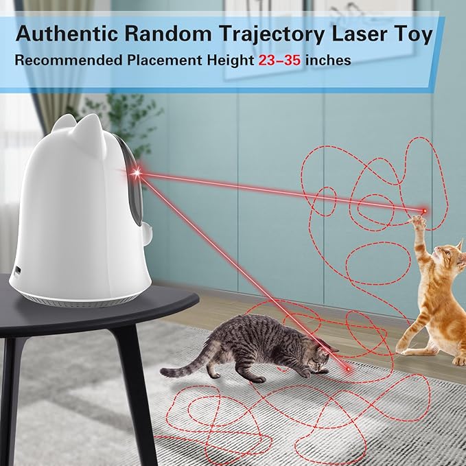 Cat Laser Toys for Indoor Cats, Random Trajectory Laser Cat Toy, Interactive Cat Toys for Bored Indoor Adult Cats/Kittens/Dogs-Mewly Pet
