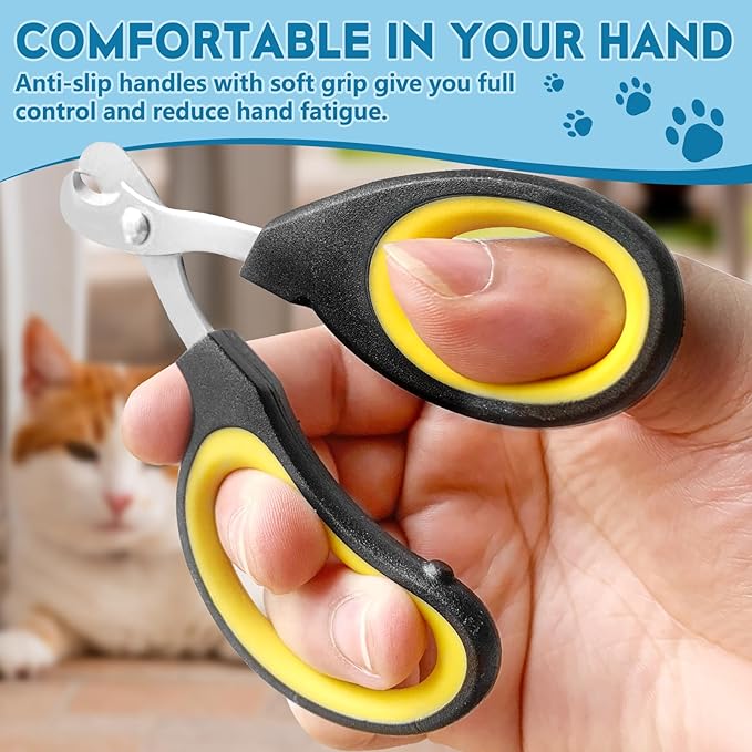 Cat Nail Clippers, Professional Pet Claw Clippers for Indoor Cats, Kittens, Small Dogs, Puppys, Birds, Rabbits, Safe Nail Trimmer and Grooming Tools for Small Animals Home Pets-Mewly Pet