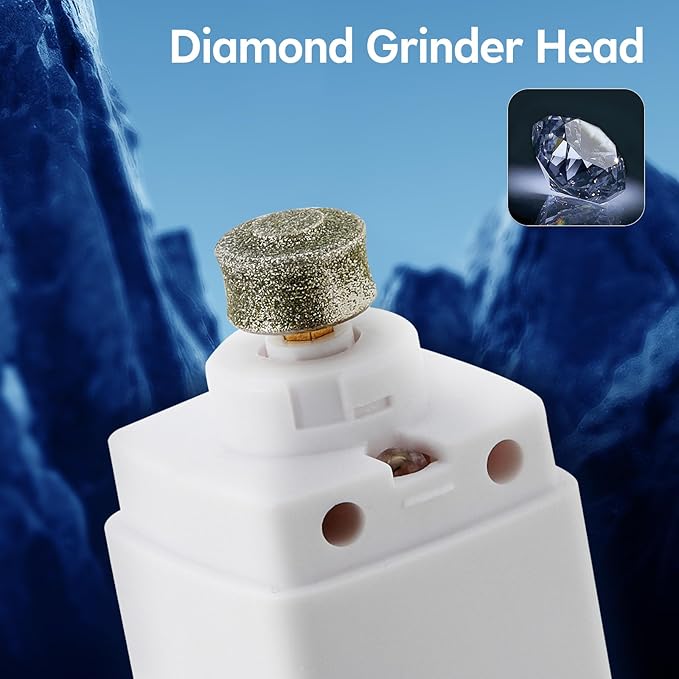 Dog Nail Grinder with 4-Speeds,Pet Claw Trimmers with 2 Modes Lighting UV, Nail Clippers for Small Medium and Large Dogs and Cats, Animal Nail Care,Grooming (White)-Mewly Pet