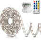 echosari Strip Lights Battery Operated, 16.5Ft 150 LED 2835 SMD Closet Strip Lights with Remote for Bedroom, Kitchen, Cabinet Décor (Cool White)