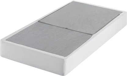 ZINUS 9 Inch Box Spring with Cover, No Assembly Mattress Foundation, Sturdy Metal Structure, Twin XL, White