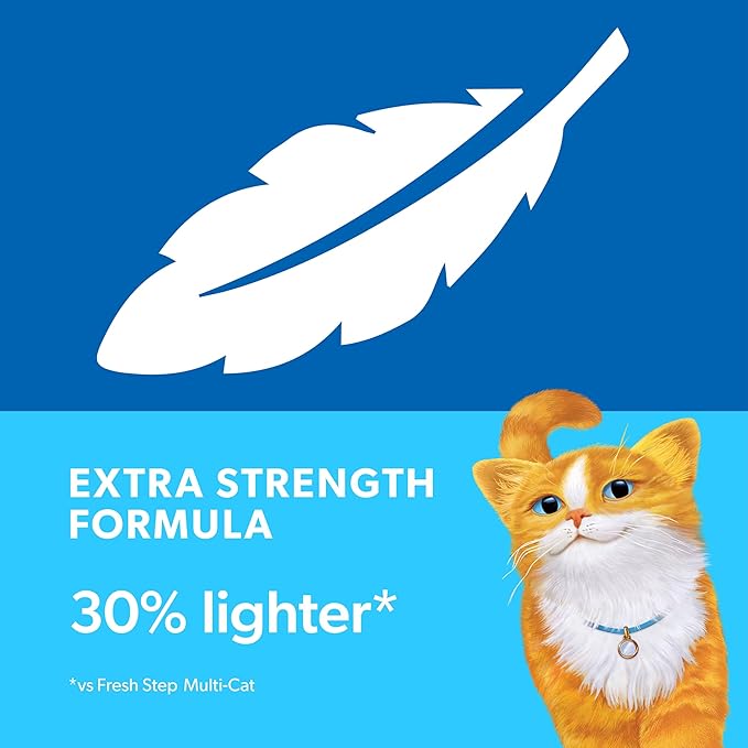 Fresh Step Light Weight Advanced Extreme Cat Litter with Febreze Freshness, Extra Strength Formula Clumping Litter, 25 lbs. (2 x 12.5 lb. Box)-Mewly Pet