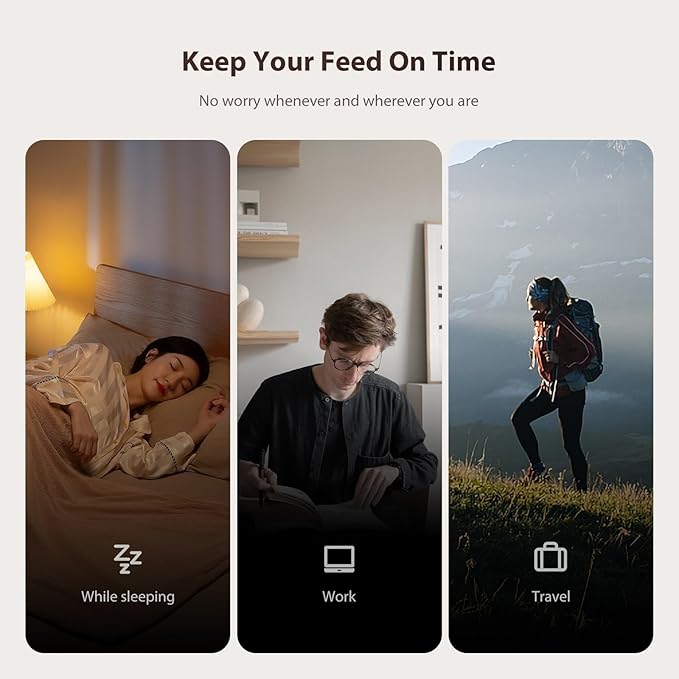 Automatic Cat Feeders, 3L Timed Cat Dry Food Dispenser, Dual Power Supply, Programmable Portion Size, Auto Pet Feeder for Cats and Small Dogs-Mewly Pet