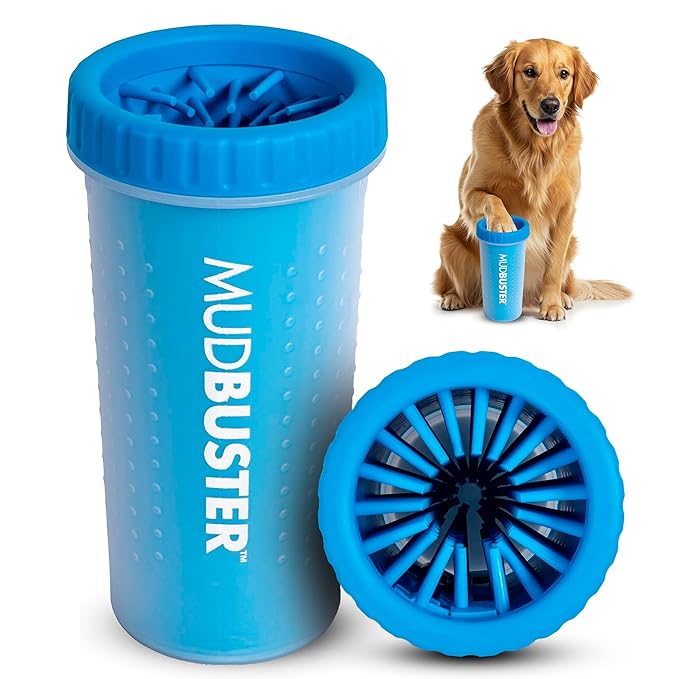Dexas MudBuster Large Portable Pro Blue Paw Cleaner for Dogs - Premium Quality Pet Supplies and Accessories-Mewly Pet